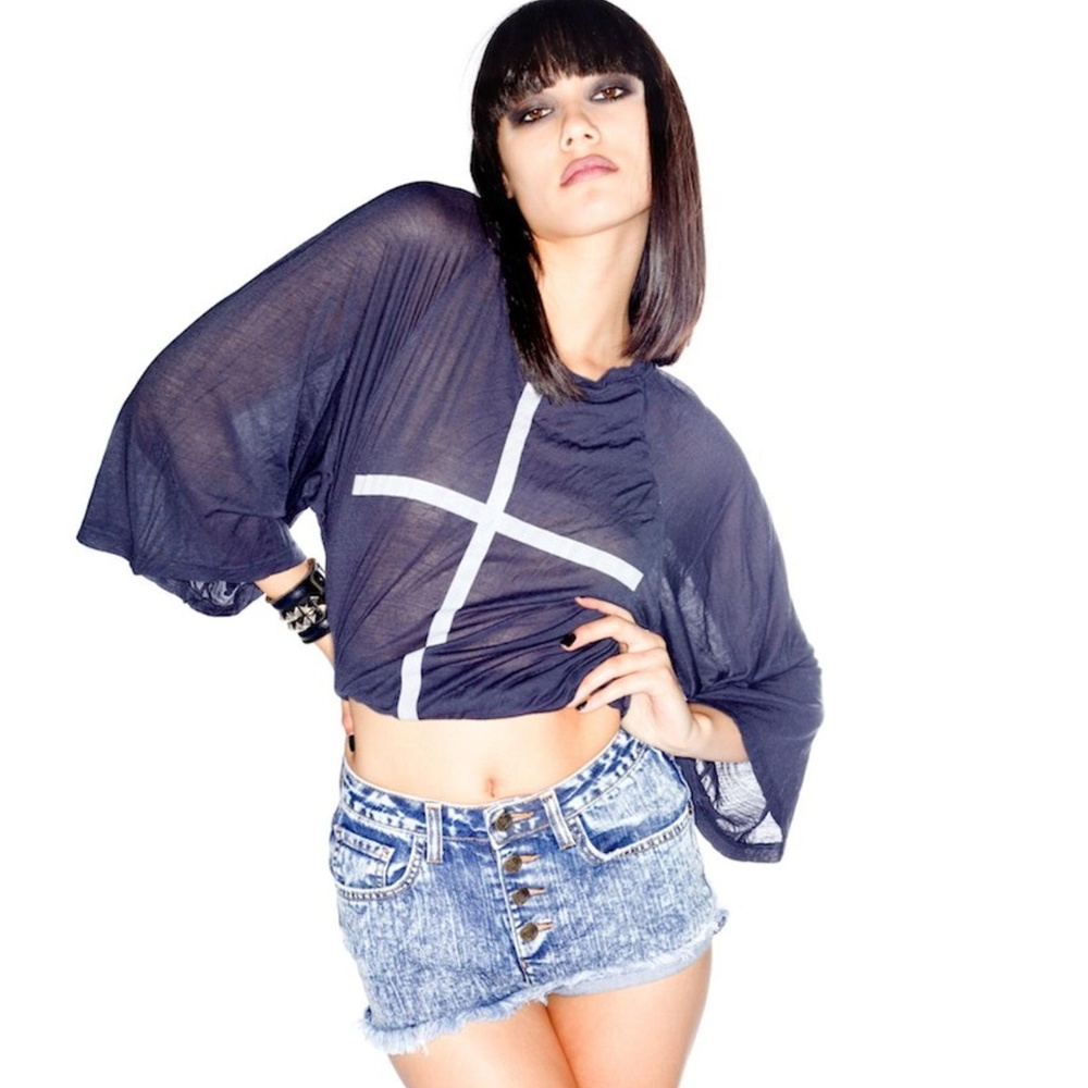 Wildfox Couture  Heather High Waist Denim Shorts